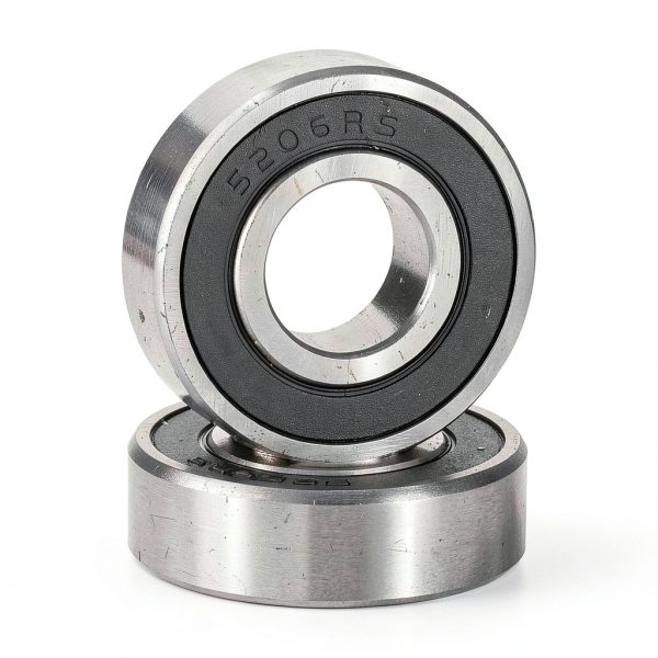 3206-2RS/5206-2RS Angular Contact Bearings, ID 30mm x OD 62mm x Width 23.8mm Double Rubber Sealed Ball Bearings, Pre-Lubricated (GCr15) Chrome Steel 2pcs-0