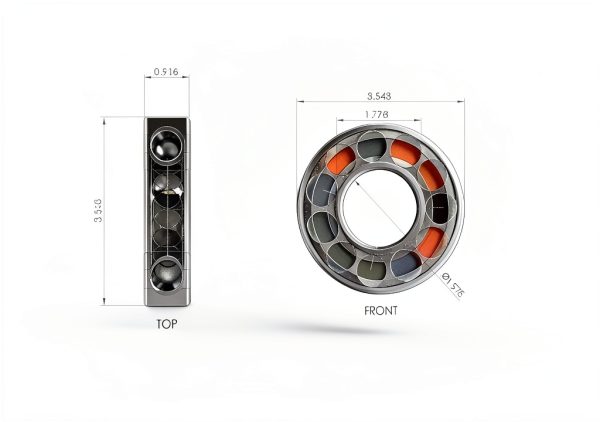 FAG Bearings QJ308TVP Single Row Angular Contact Ball Bearing, Open, 35° Contact Angle, Polyamide/Nylon Cage, Normal Clearance, Metric, 40mm ID, 90mm OD, 23mm Width, 8500rpm-1